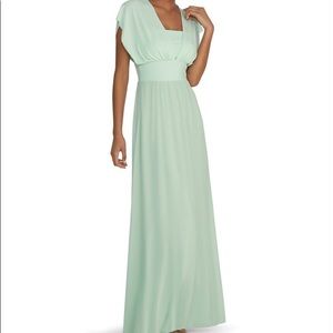 WHBM NWT chiffon sea foam bridesmaid/formal dress.